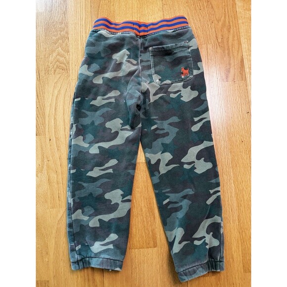 Mini Boden Upcycled Joggers Pants Green Camouflage Elastic Drawstring Size 6Y - Picture 2 of 11